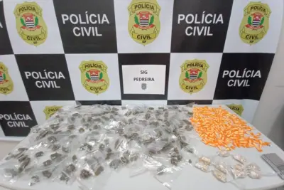 “Operação do SIG de Pedreira resulta na apreensão de mais de 1kg de drogas durante prisão por tráfico no Jardim Santa Rosa”