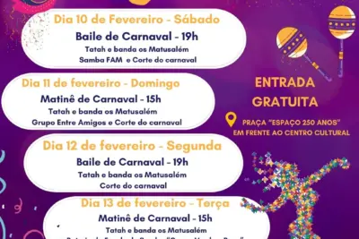 CARNAVAL EM MOGI MIRIM  TERÁ PROGRAMAÇÃO RECHEADA
