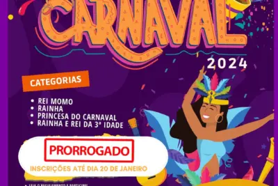 INSCRIÇÕES PARA O CONCURSO DA CORTE DO  CARNAVAL SÃO PRORROGADAS ATÉ O DIA 20