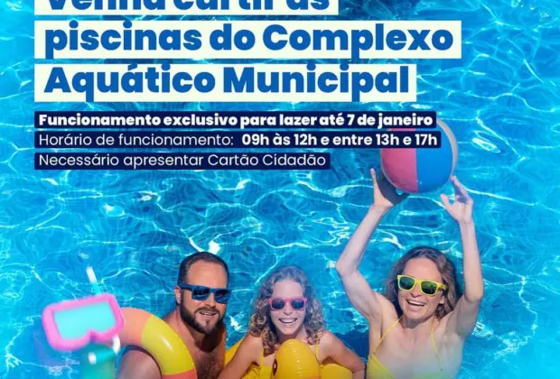 Convite Refrescante : Venha Curtir as Piscinas do Complexo Aquático Municipal neste Verão!