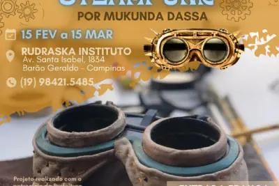 Artista plástico e cenógrafo Mukunda Dassa abre exposição de óculos no estilo Steampunk