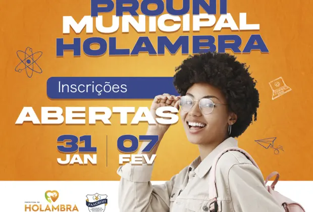 Abertas até 7 de fevereiro as inscrições para o ProUni Municipal de Holambra 2024