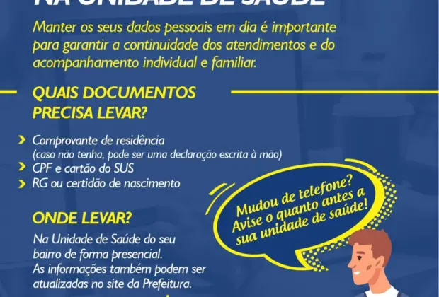 Prefeitura lança campanha de atualização cadastral da saúde em Amparo