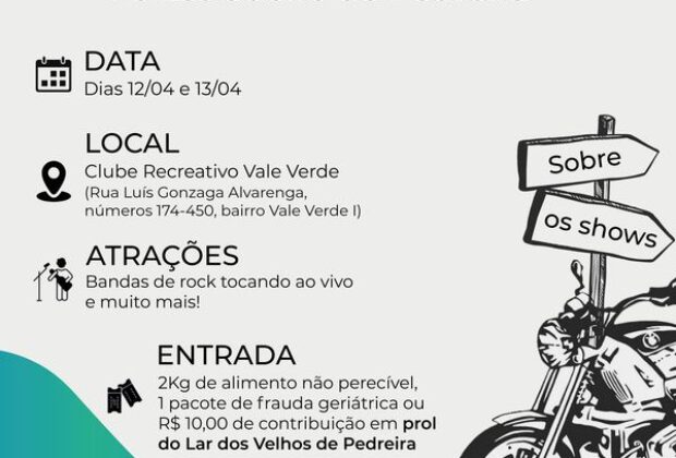 Moto Clube “Pé Estradeiro de Pedreira” celebra seu 13º Aniversário com Grandes Atrações e Solidariedade