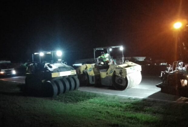 Obras de recuperação do pavimento seguem na pista Norte da rodovia Campinas-Mogi