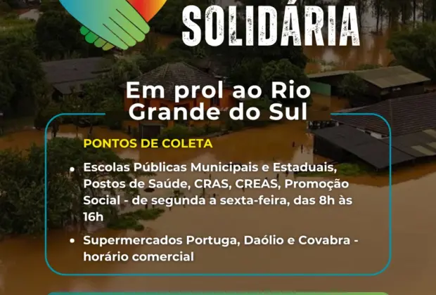 Fundo Social de Solidariedade de Pedreira realiza arrecadação para vítimas do Rio Grande do Sul