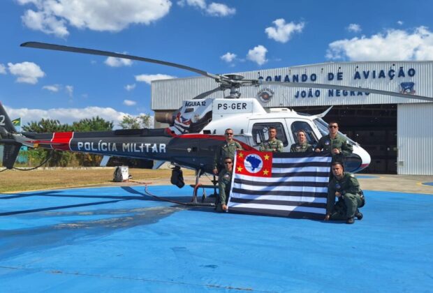 Apoio do Governo de SP a desabrigados no RS é ampliado com helicóptero Águia