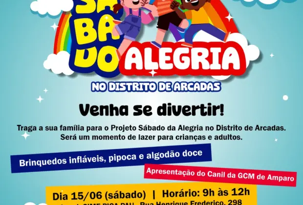 Prefeitura da Estância de Amparo promove “Sábado da Alegria” no Distrito de Arcadas