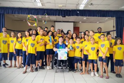 Atendidos pela LBV homenageiam atletas que vão para as Olimpíadas e Paralimpíadas de Paris