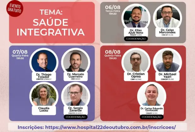 Hospital 22 de Outubro e APM Mogi Mirim anunciam reabertura de inscrições para a Semana da Saúde