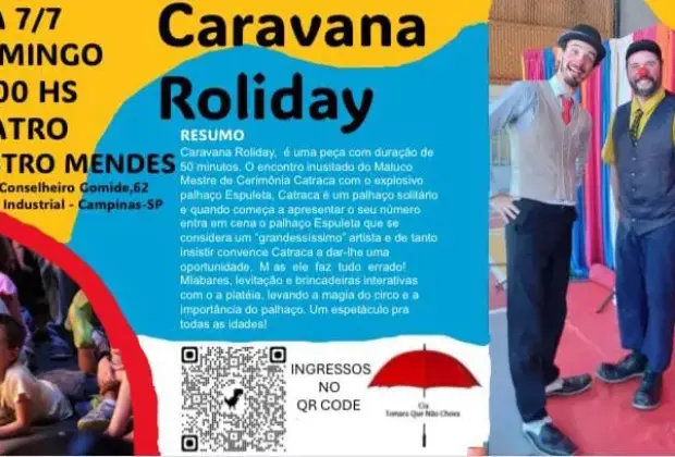 Teatro Castro Mendes recebe o espetáculo “Caravana Roliday” neste domingo, 7