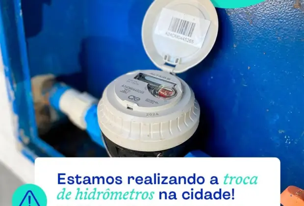 Águas de Holambra promove troca de hidrômetros