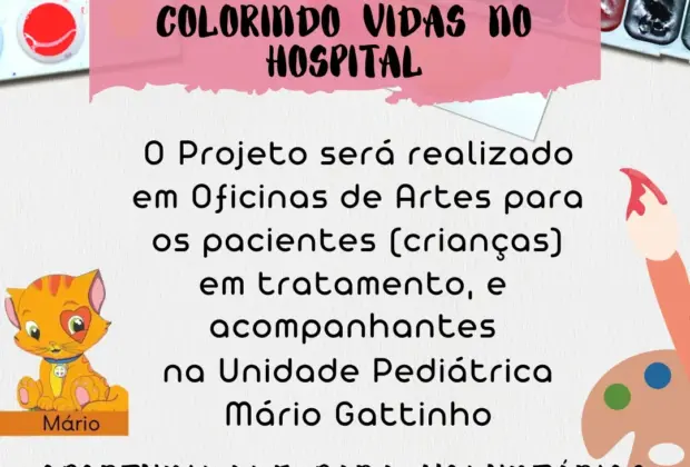 Voluntários podem participar do projeto Arte Mágica na Unidade Pediátrica Mário Gattinho