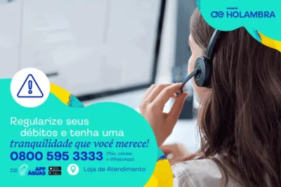 Para atualizar o cadastro, os clientes devem comparecer à Sede da Águas de Holambra