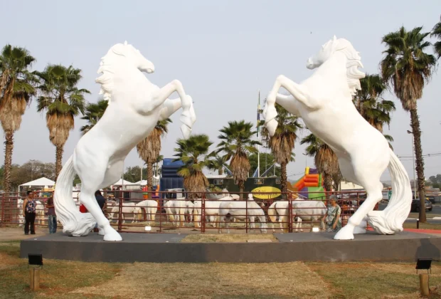 JAGUARIÚNA GANHA ESCULTURA ‘CAVALOS BRANCOS’ NA AVENIDA MARGINAL