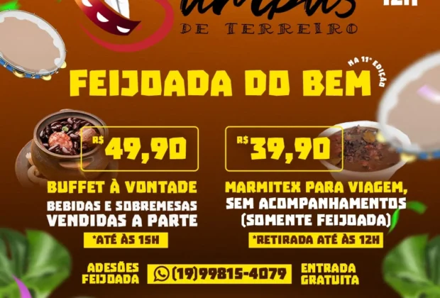 Projeto “Sambas de Terreiro” na 11º Feijoada do Bem