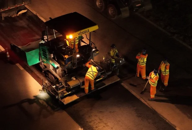 Renovias conclui até sexta-feira, obras noturnas de recuperação do pavimento na SP-340