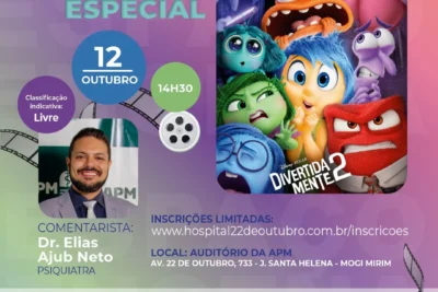 Espaço Encena de Outubro apresenta o filme “Divertidamente 2” em comemoração ao Dia das Crianças