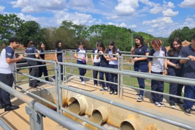 Estudantes do curso de Meio Ambiente da ETEC fazem visita técnica à ETA