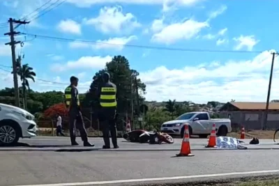 Mulher morre em colisão entre moto e carro na SP-107, em Holambra