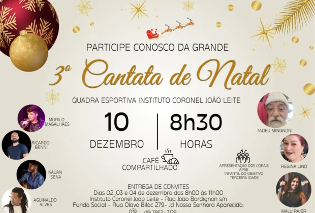 VEM AÍ A 3ª CANTATA DE NATAL PREPARADA PELO FUNDO SOCIAL