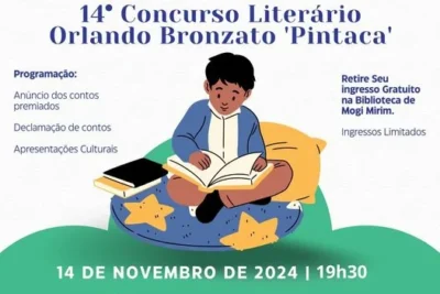 PREMIAÇÃO DO 14° CONCURSO LITERÁRIO  “PINTACA” ACONTECE NESTA QUINTA-FEIRA