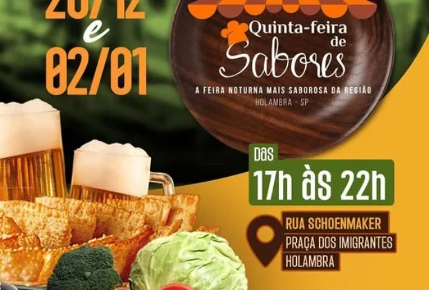 Quinta-Feira de Sabores de Holambra: programação especial para o final de ano