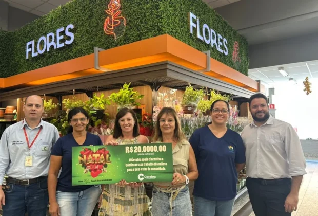 Natal do Bem: Covabra Supermercados doa R$ 20 mil para entidade de Pedreira