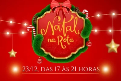 Natal na Rota acontece segunda, dia 23: lojistas trazem o Natal para a rua