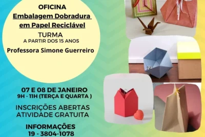 INSCRIÇÕES ABERTAS DAS OFICINAS DE FÉRIAS  DA SECRETARIA DE CULTURA E TURISMO