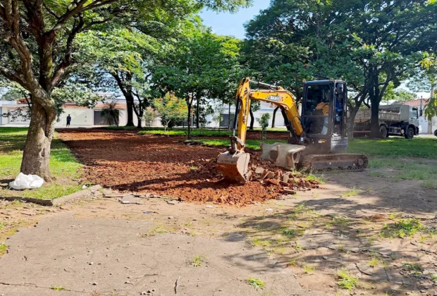 Prefeitura inicia a revitalização da Praça Sorocaba, no Jardim Santo Antonio