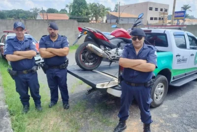 Moto roubada é recuperada pela Guarda Municipal em Pedreira