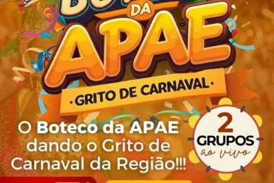 Estão à venda os convites para o “Boteco da APAE – Grito de Carnaval 2025