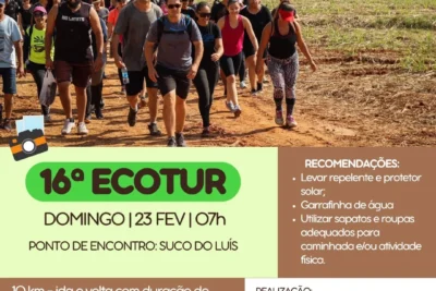 16ª ECOTUR: Cosmópolis promove Caminhada de Ecoturismo no dia 23 de fevereiro