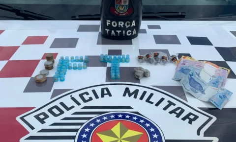 POLÍCIA MILITAR PRENDE MULHER POR TRÁFICO DE DROGAS EM MOGI GUAÇU.