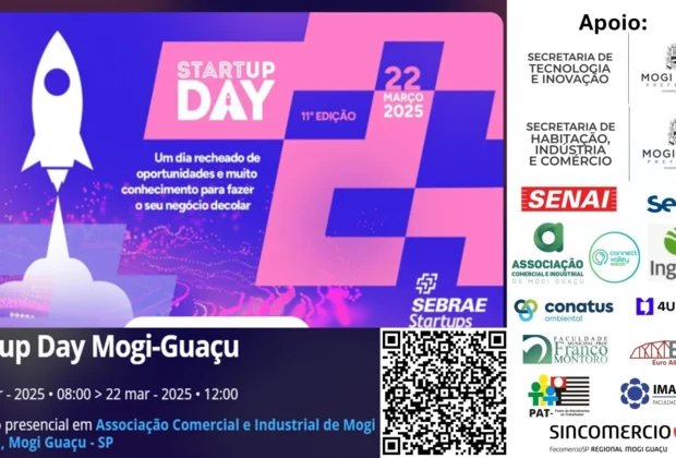 3ª Startup Day de Mogi Guaçu traz oportunidades de empreendedorismo