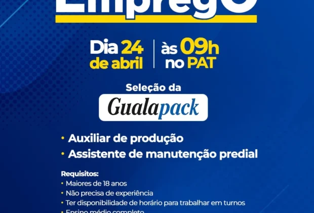PAT DE JAGUARIÚNA E GUALAPACK REALIZAM MUTIRÃO DE EMPREGO NESTA QUINTA