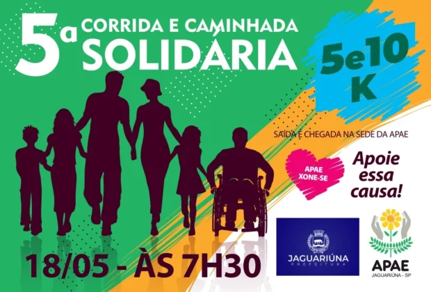INSCRIÇÕES ABERTAS: CORRIDA E CAMINHADA CELEBRAM 36 ANOS DA APAE