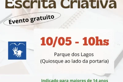 PREFEITURA DE JAGUARIÚNA PROMOVE OFICINA DE ESCRITA CRIATIVA NO PARQUE DOS LAGOS