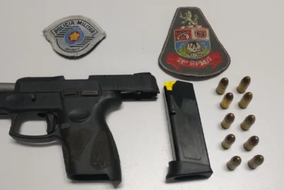 POLÍCIA MILITAR APREENDE ARMA DE FOGO EM MOGI GUAÇU
