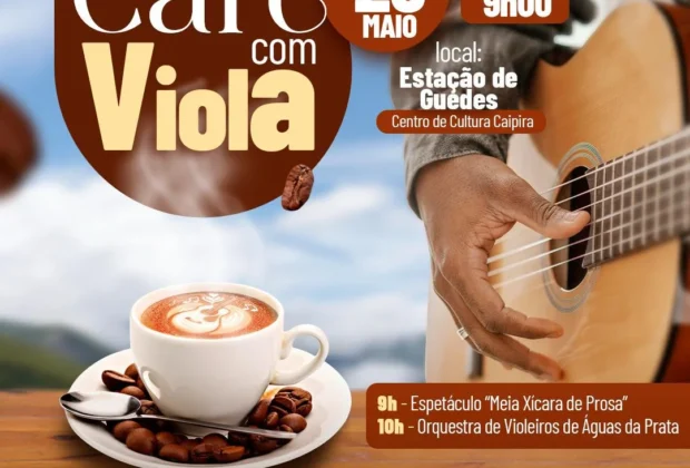 NESTE DOMINGO TEM ‘CAFÉ COM VIOLA’ NA ESTAÇÃO DE GUEDES