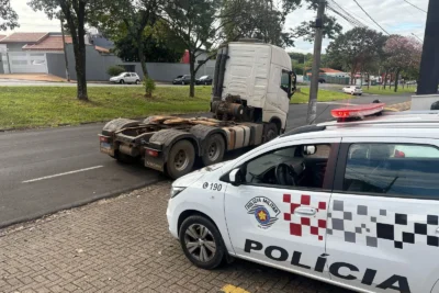 Polícia Militar recupera caminhão roubado em Mogi Guaçu