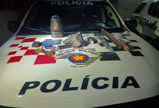 PM apreende armas e munições em comércio de Itapira