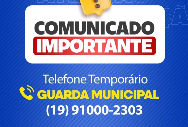 TELEFONE 153 DA GM ESTÁ TEMPORARIAMENTE DESATIVADO