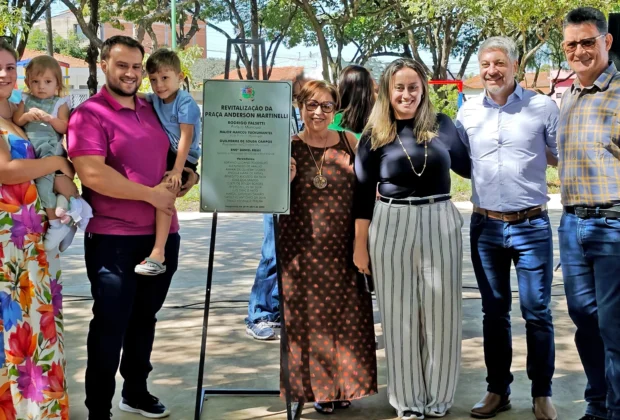 Revitalizada, Praça Anderson Martinelli é entregue para a população do Jardim Santo Antônio