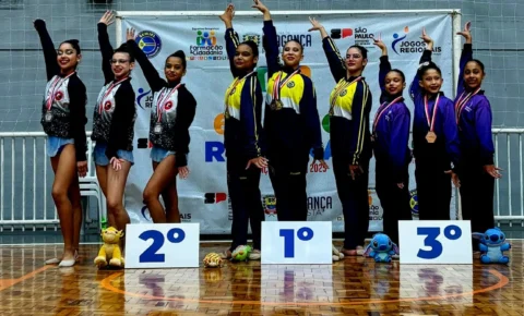 JOGOS REGIONAIS: JAGUARIÚNA BRILHA NA GINÁSTICA RÍTMICA