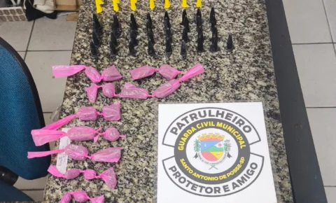 GCM de Santo Antônio de Posse apreende grande quantidade de drogas no bairro São Judas Tadeu