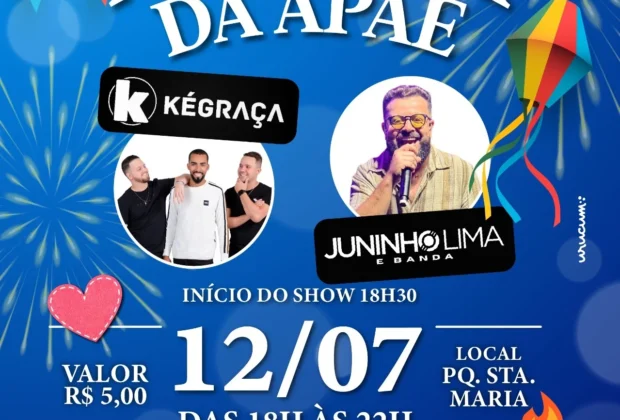 ARRAIÁ DA APAE’ É NESTE SÁBADO NO PARQUE SANTA MARIA