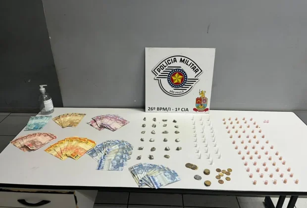 PM prende homem por tráfico com mais de 100 porções de drogas em Mogi Guaçu