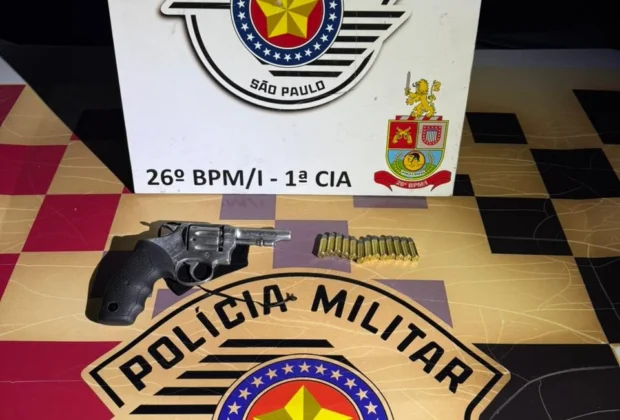 Homem é preso com revólver municiado em Mogi Guaçu